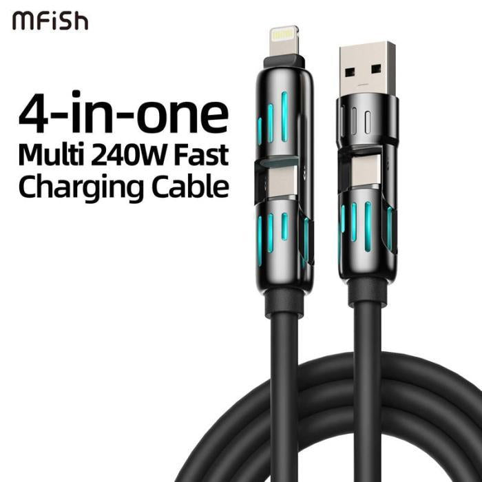 4-in-1 Multi USB Charging Cable – Fast Charge for All Devices