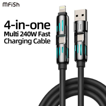 4-in-1 Multi USB Charging Cable – Fast Charge for All Devices