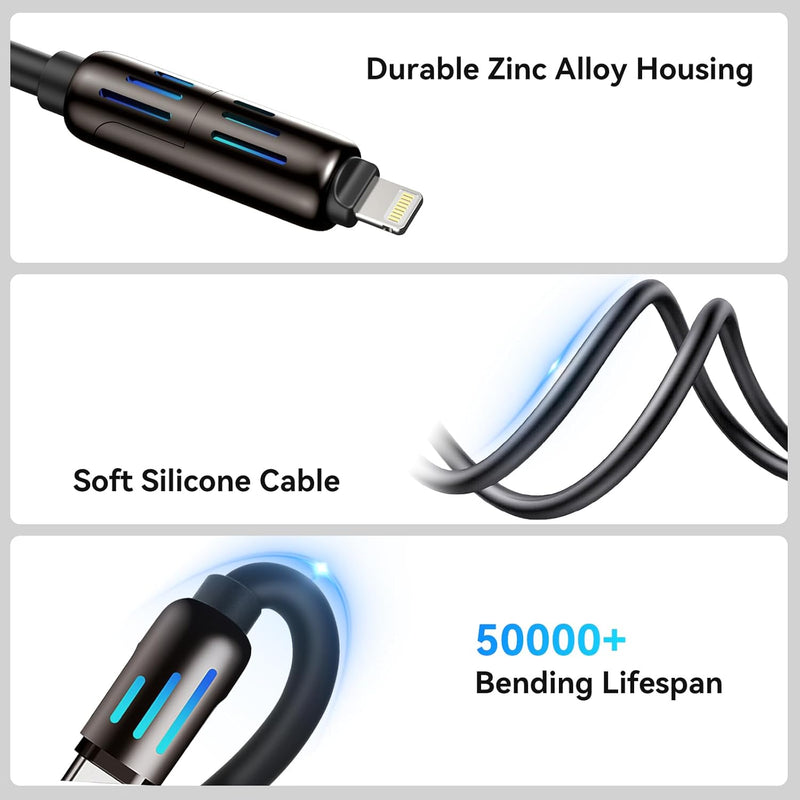 4-in-1 Multi USB Charging Cable – Fast Charge for All Devices