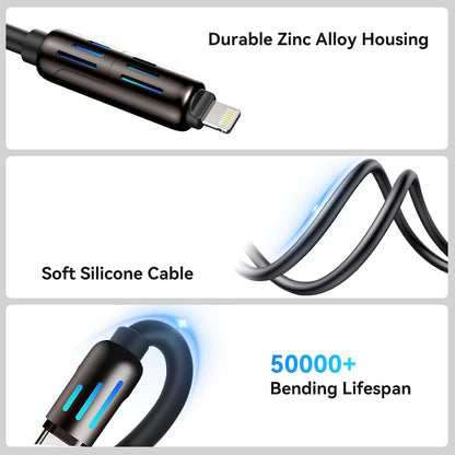 4-in-1 Multi USB Charging Cable – Fast Charge for All Devices